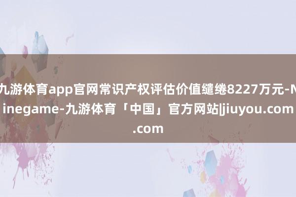 九游体育app官网常识产权评估价值缱绻8227万元-Ninegame-九游体育「中国」官方网站|jiuyou.com